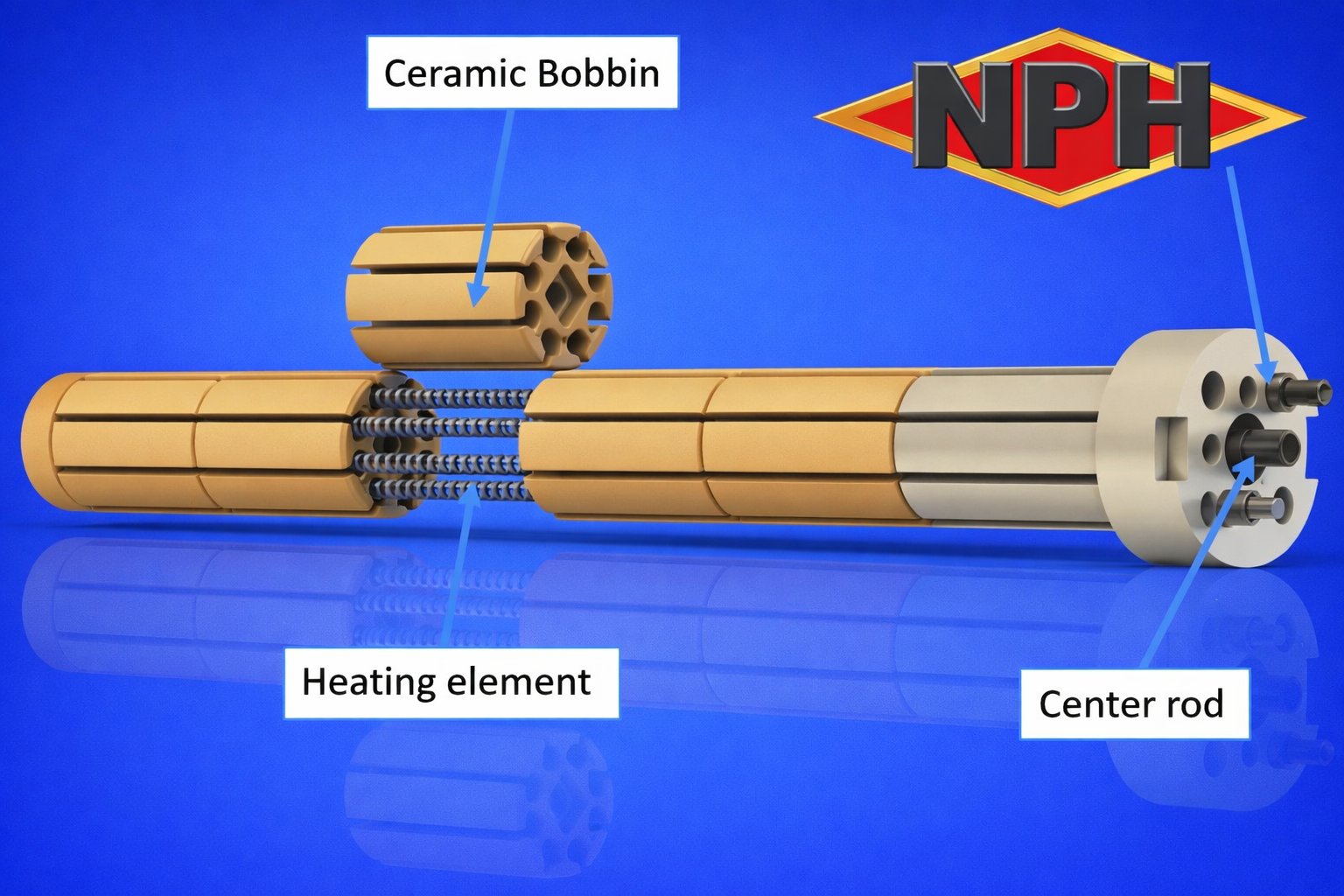 Ceramic Bobbin- Cartridge Heaters, Construction Component